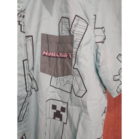 Mad Engine Minecraft Boys Button Up Size XXL - Picture 2 of 4